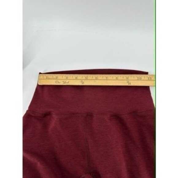 Alphalete Maroon Amplify Compression Leggings Gym Workout Fitness Athleisure - Picture 9 of 10